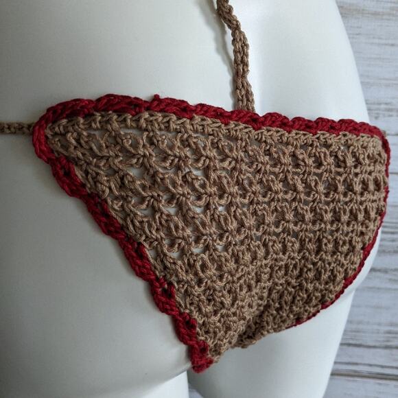 UjENA Crochet Knit 2 piece bikini swim sz xs - Picture 7 of 8